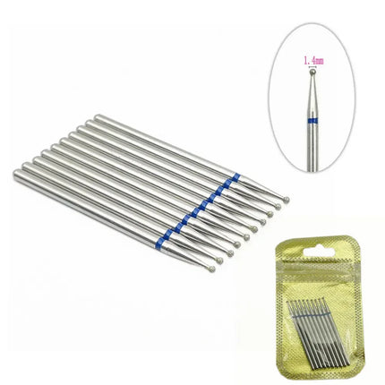 10pcs Nail Milling Cutter Set Diamond Stone Electric Manicure Drills Nail Drill Cuticle Clean Bits Burr Accessories Nail Art