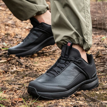 Baasploa Men Hiking Shoes Litchi Leather High Quality Male Trekking Climbing Sneakers Non-slip Luxury Designer Outdoor Shoe
