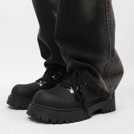 Shoes for Men British Style Thick Sole Casual Derby Shoes High Quality Fashion Comfor Versatile Man Leather Shoes Zapatos Hombre