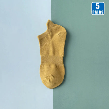 5 Pairs Women Cotton Socks Short Crew Ankle High Quality Breathable Summer Compression Casual Fashion Low-Cut Sock for Female