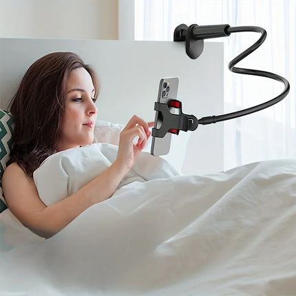 Lazy Bedside DesktopMobile Phone Clamp Bracket Flexible Long Arm Gooseneck Lazy Person Bracket With Handle - product image fr