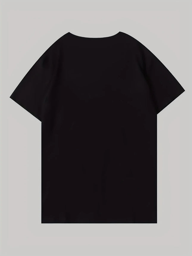 T-Shirt mit Grafikdruck, Kurzarm, Rundhalsausschnitt, lässiges Oberteil für Sommer und Frühling, Damenbekleidung