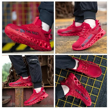 Steel Toe Protective Safety Shoes for Men Lightweight Work Sneakers Anti-puncture Work Shoes Coustruction Safety Work Boots