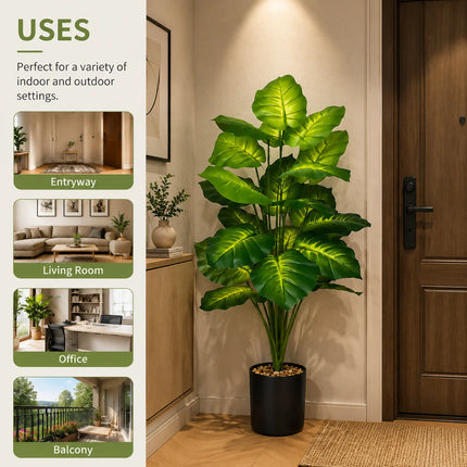 Artificial Pothos Tree with Black Pot - image 3