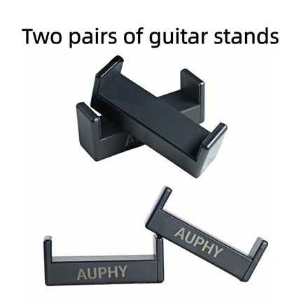 AUPHY SGS22 4Pcs Acoustic Guitar Stand Clip-on, Ultra-light Mini Floor Holder for Daily Practice, Fits Classical Folk Guitar