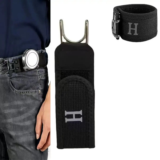 Adjustable Elastic Waistband Buckle with Magic Tape & Metal Hooks