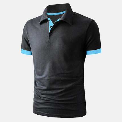 Solid color polo shirt ultra-light men's quick-drying breathable sweat-wicking shirt suitable for fitness gym and running