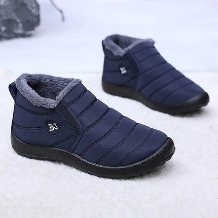 Warm Snow Boots for Women Men Slip Resistant Thick Sole Arctic Insulation Round Toe Outdoor Shoes PU Sole
