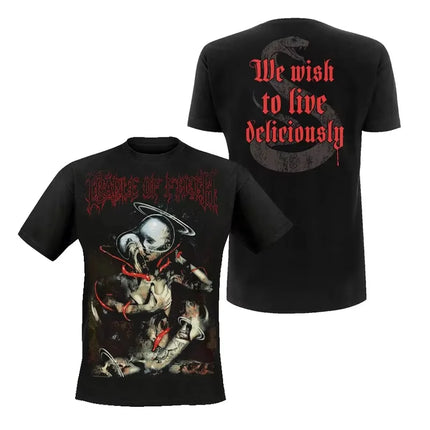 Classic Cradle of Filth Band Extreme Gothic Black Metal Casual T-Shirt Cotton Graphic Tee Men Women Summer Streetwear