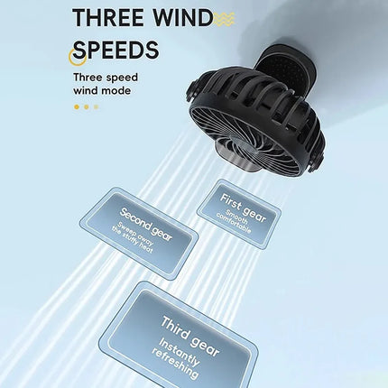 Rechargeable Portable Electric Fan 720° Rotating Hanging Clip Fan Night Light Air Cooler Outdoor Camping Small Fans Ventilador