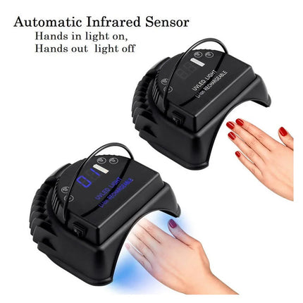 2025 Popular Nail Salon Product Rechargeable Quick-drying UV/LED Dual Light for Nails Art