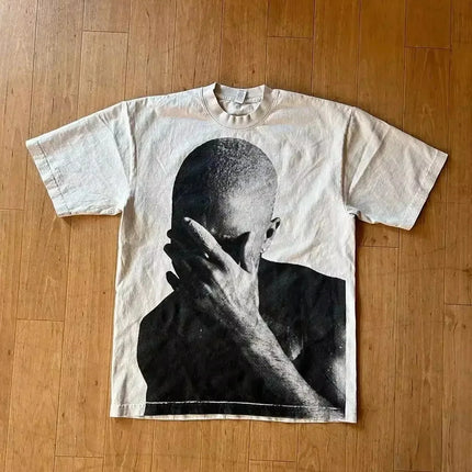 American Harajuku High Streetwear Basketball Tops Y2k Oversized Couples Goth Hip Hop Cotton Short Sleeve Men Women Looe T Shirt