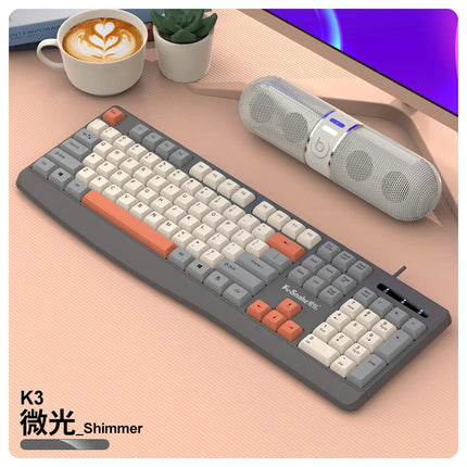 K-snake KM300 Wired Keyboard and Mouse Set USB Ergonomic Desktop Laptop Keyboard and Mouse Home Office - product image from B