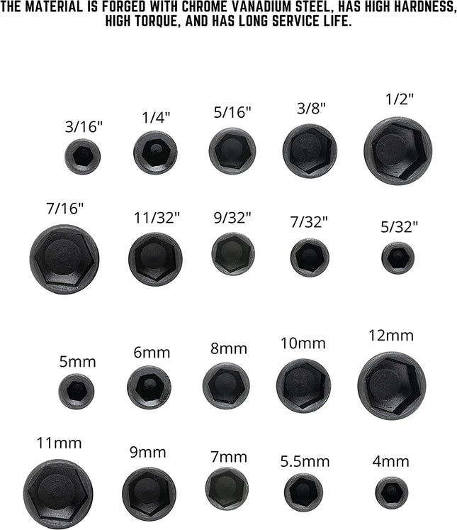 9pcs/set 5mm-13mm Hex Sockets Sleeve Nozzles Nut Driver Set Screwdriver Set Schroevendraaier Set Bits Sets Tools - product im