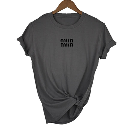 T-Shirt for Short Sleeve Summer Print Top Trend Tee Round Neck Clothes