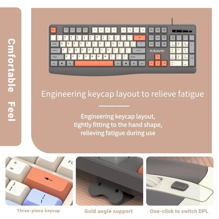 K-snake KM300 Wired Keyboard and Mouse Set USB Ergonomic Desktop Laptop Keyboard and Mouse Home Office - product image from B