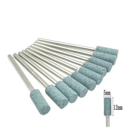 10pcs/set Corundum Nail Drill Bits 3/32" Rotary Ceramic Stone Burr Cutters for Manicure Nails Accessories Tool