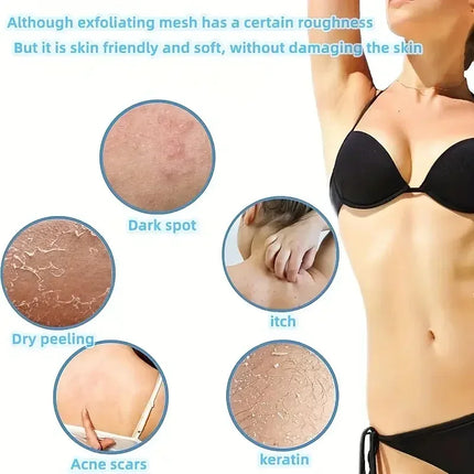 African Exfoliating Sponges Towel Mesh Bath Scrub Washcloth Double Side Wash Bath Loofah for Smooth Skin Back - product image