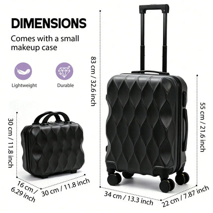 2 In 1 Luggage Sets, Portable Suitcase With Wheels Password Carry On Luggage Large Capacity Classified Storage Suitcase Adjustable Pull Rod Smooth To Use