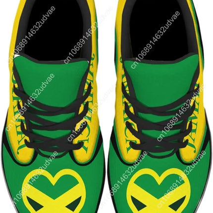 Jamaican Flag Shoes Jamaican Reggae Women Men Running Sneakers Print Comfortable Sports Walking Tennis Shoes