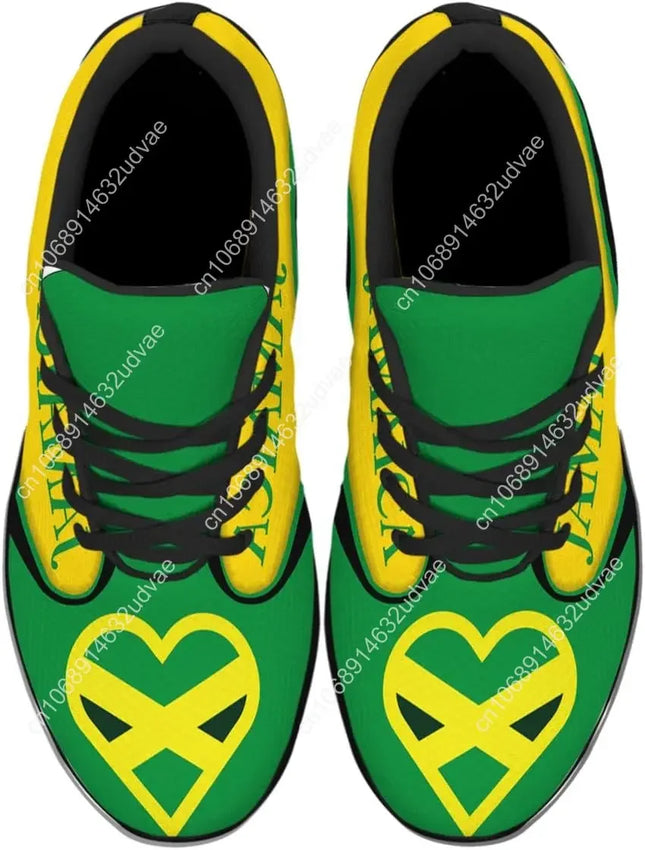 Jamaikanische Flaggen-Schuhe Jamaika Reggae Damen Herren Laufschuhe Print Bequeme Sportschuhe Walking Tennisschuhe