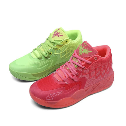 Men's Platform Sneakers Anti-Slip Thick Sole High Top Lace-up Running Basketball Shoes Knitted Fabric Sports Shoes Male Trainers