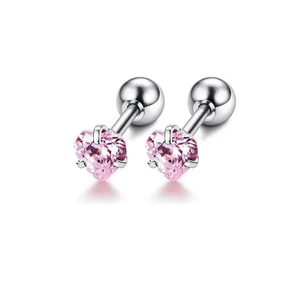 1-12 Pairs Shiny Zirconia Cartilage Stud Earring Tragus Helix Piercing Barbell Star Heart Ball Cartilage Earrings Set for Women