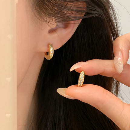 VENTFILLE 925 Sterling Silver Geometry Hoop Earring for Women Minimalism Classic Office Versatile Fashion Jewelry Gift Dropship