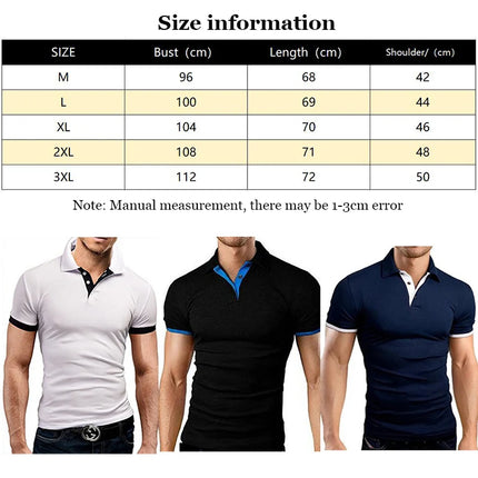 Polo Shirts Men's Casual Short Sleeve Tops Fitness Sports T-shirts Versatile Trendy Breathable Slim Tops Outwear Sportswear Male