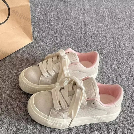 Women's Casual Shoes Autumn Breathable Comfortable Non Slip Sneakers Height Increase Fashion Cross Tied Outdoor Vulcanized Shoes