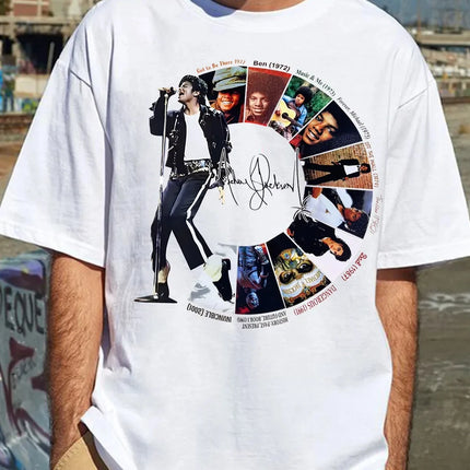 2026 Michael Jackson Graphic Tshirt Mens Womens Cotton Tees Ummer Casual Short Sleeve Round Neck Clothing Loose Tops Trend