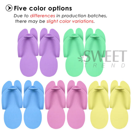 10 Pairs SPA Disposable EVA Nail Slippers Portable Lightweight Flip-flops Foldable Soft Slippers Salon Hotel Pedicure Supplies