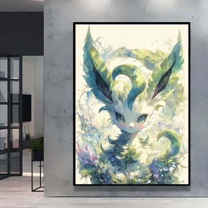 Stylish Pokemon Umbreon Decorative High Quality Canvas Painting Available in Multiple Sizes Suitable for Different Home Spaces