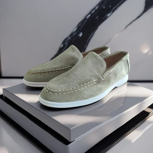 Luxury Mens Suede Leather Loafers 2026 Classic Brand Breathable Slip-On Casual Driving Shoes Moccasins for Men