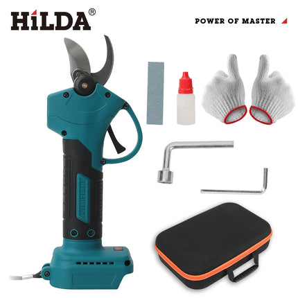 HILDA Brushless Electric Pruning Shears Cordless Fruit Tree Branches Scissors Power Tool For Makita 18V Battery