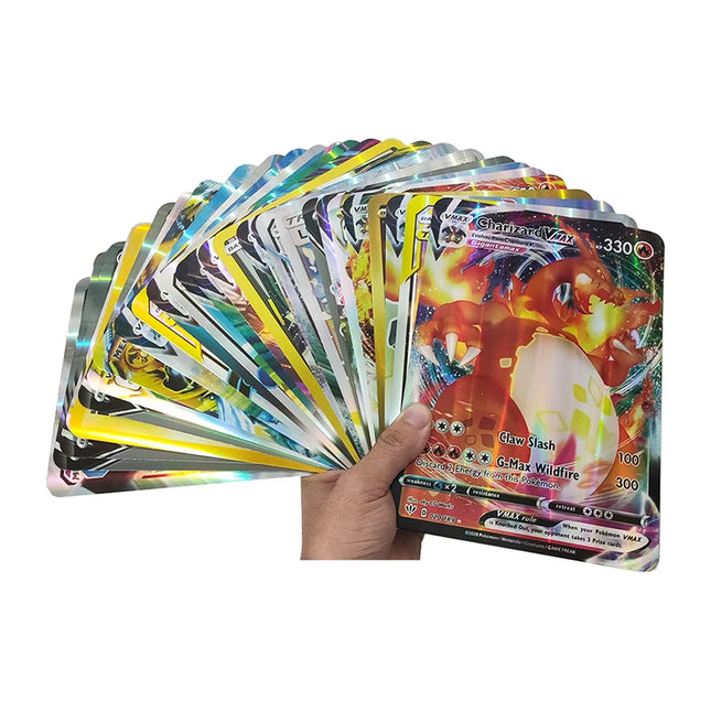 Pokemon Karten 21x15cm Übergröße Englisch Vmax V Vstar Jumbo Karten Super Selten Regenbogen Karte Pikachu Mewtu Jumbo Karte Kindergeschenk