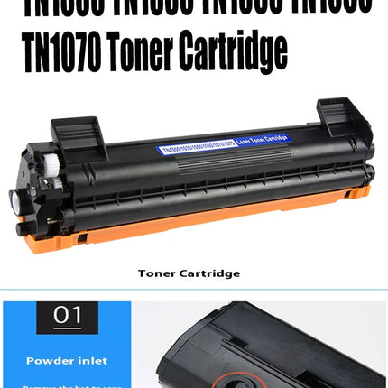 TN1000 1030 1050 Toner Cartridge For Brother TN1000 TN1030 TN1050 TN1060 TN1070 TN1075 TN1095 HL1110 TN 1000 1030 1075 Printer