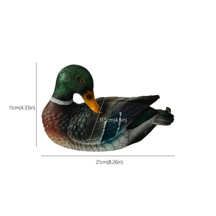 Large Size Outdoor Garden Duck Statues Cute Resin Mandarin Duck Statue Garden Pond Decoration Home Decor Animal Sculpture