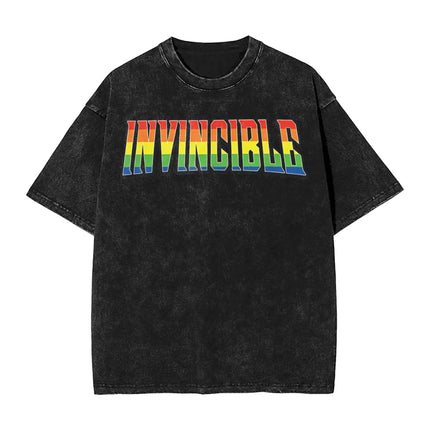 Conquest Invincible T Shirt Men's  Pure Cotton Awesome T-Shirts O Neck  Tee Shirt Short Sleeve Clothes Gift