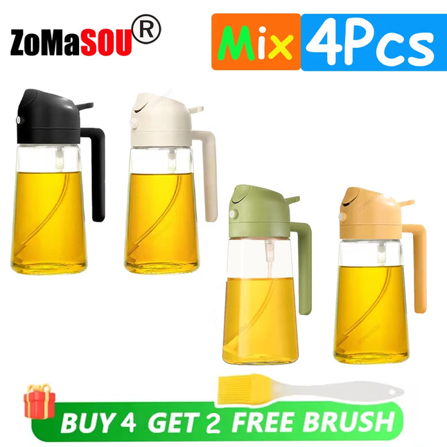 1-4Pc 2-in-1 Sprayer Pourer Oil Empty Bottle Plastic Oil Container Dispenser Vaporizer Kitchen Barbecue - product image 12
