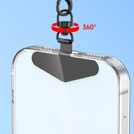 360° Rotation Metal Steel Phone Tether Tab Cell Phone Lanyard Patch Gasket Universal Cellphone Lanyard Safety Connecter Piece