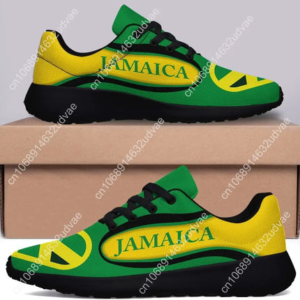 Jamaican Flag Shoes Jamaican Reggae Women Men Running Sneakers Print Comfortable Sports Walking Tennis Shoes
