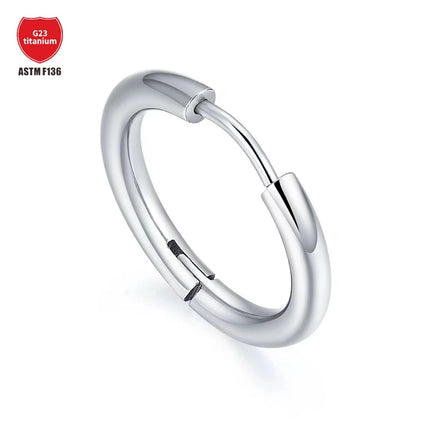 2pc G23 Titanium Hoop Earrings for Men Women Teen 8mm 10mm 12mm 14mm Round Circle Ear Ring First Piercing Hypoallergenic Jewelry