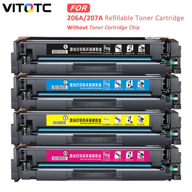 Kompatible 207A W2210A W2211A W2212A W2213A Tonerkartusche für HP Color Laser Pro M255 M255dw M255nw MFP M282nw M283fdw M283fdn