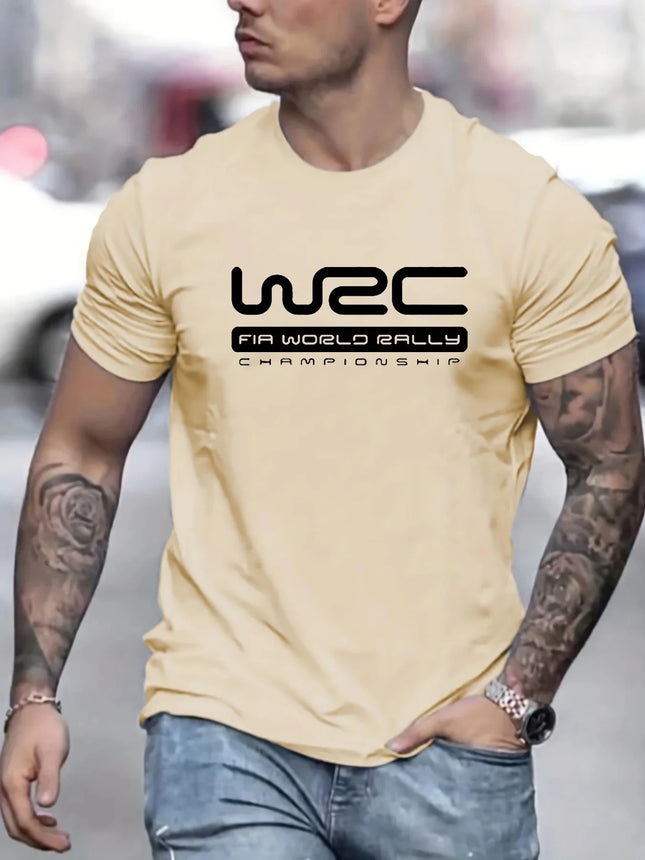 Herren Sommer reine Baumwolle modisch lässig Sport locker Buchstabenmuster bedruckt Rundhals Kurzarm T-Shirt Oberteil