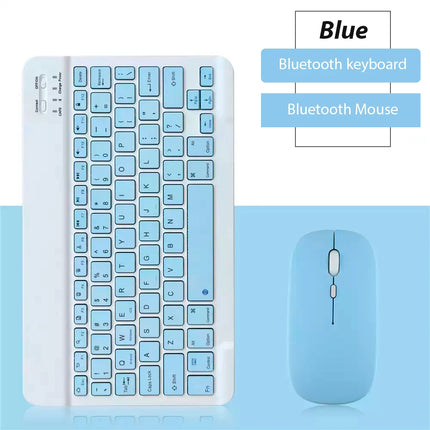 Bluetooth Wireless Keyboard With Mouse Portable Mini Rechargeable Keyboard For Ipad Tablet Android Ios Windows - product imag