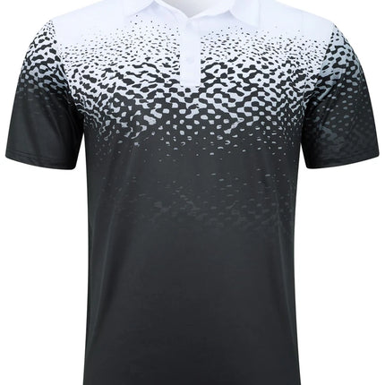 Men's Sports Style Polo Shirts 3D Print Golf Shirt Button Up Breathable Summer New Short Sleeve Men's Clothing Sport Streetwear