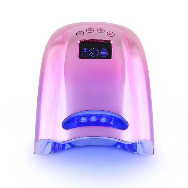 Lámpara de uñas Gradient Purple de alta demanda para manicura profesional sin cable de 128 W LED UV, nueva tendencia