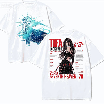 Final Fantasy Anime Lover T-shirt Harajuku Cotton New Model High Street Retro Fashion Oversized Unisex hot product Classic soft