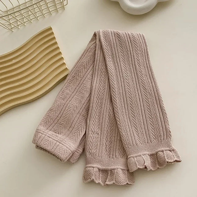Warme Mädchen Leggings Einfarbig Baumwolle Baby Leggings Spitze Blumen Skinny Hose Mädchen Hose Kinder Kinder Hosen 2-4 Jahre alt